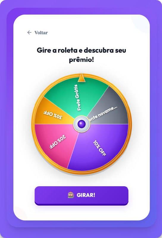 Roleta de Prêmios — Gire e descubra